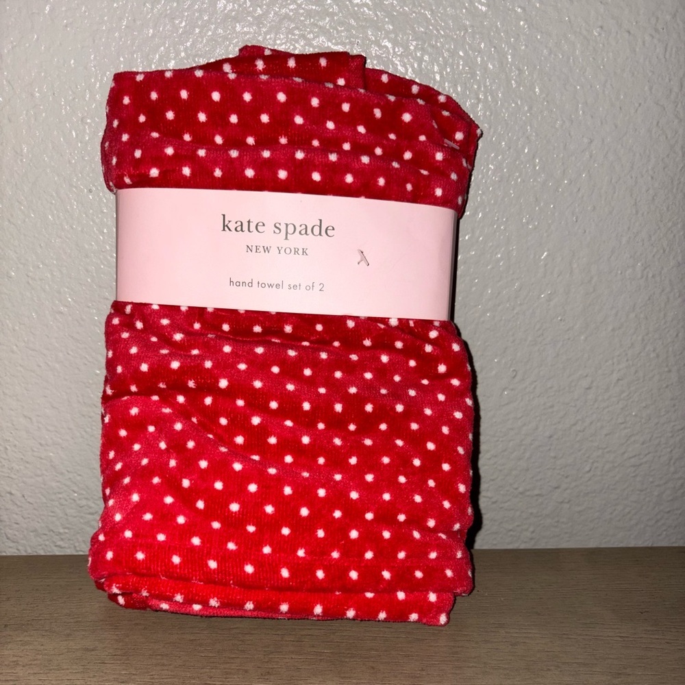 Kate Spade Polka Dot Hand Towel Set of 2